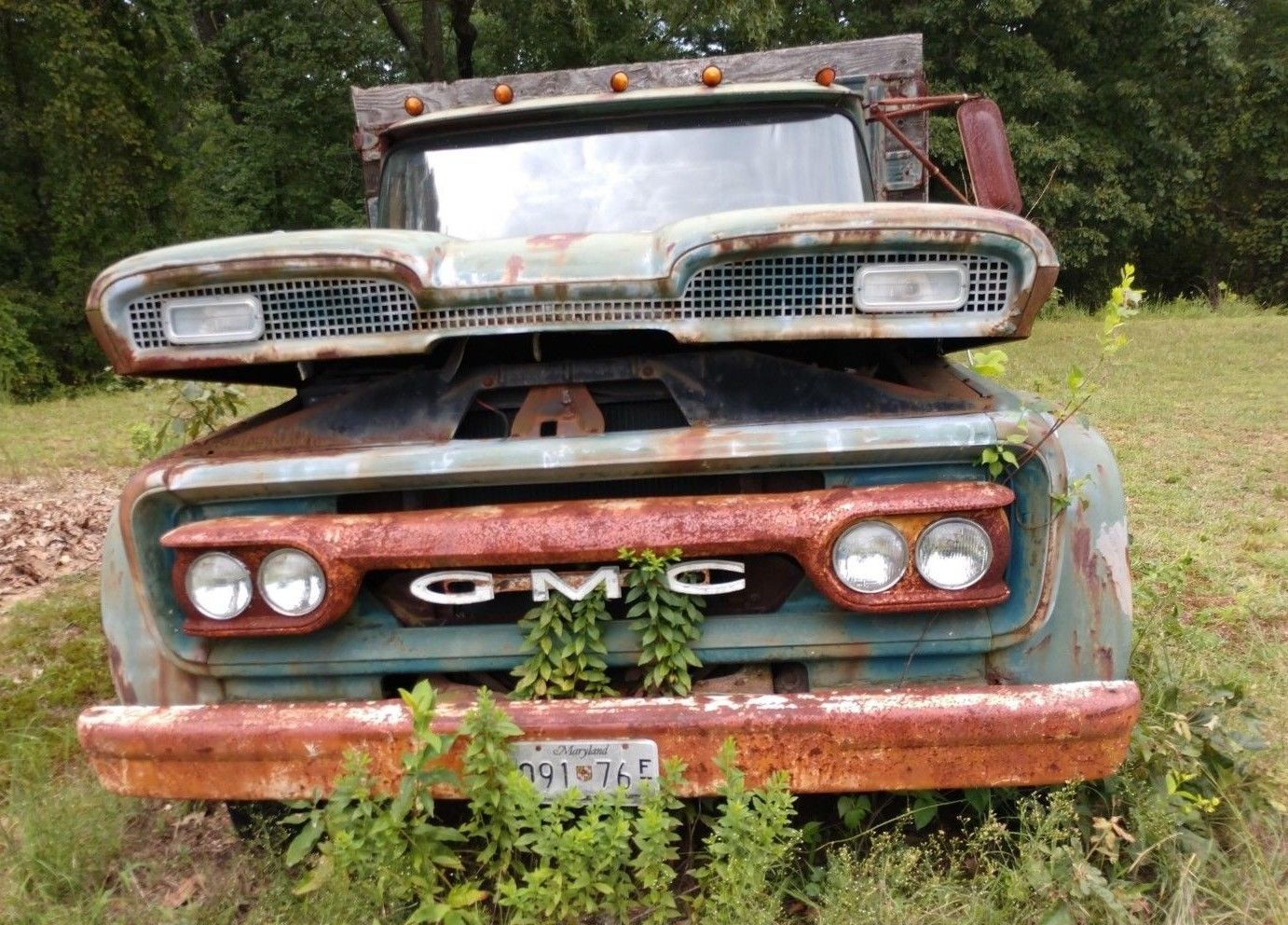 1960 gmc 3500 stake body flatbed truck for sale