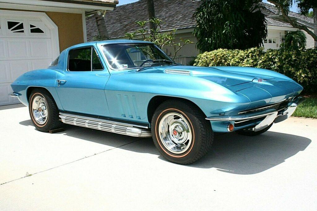 1966 Chevrolet Corvette Coupe 4 Speed Side Pipes Big Block Hood