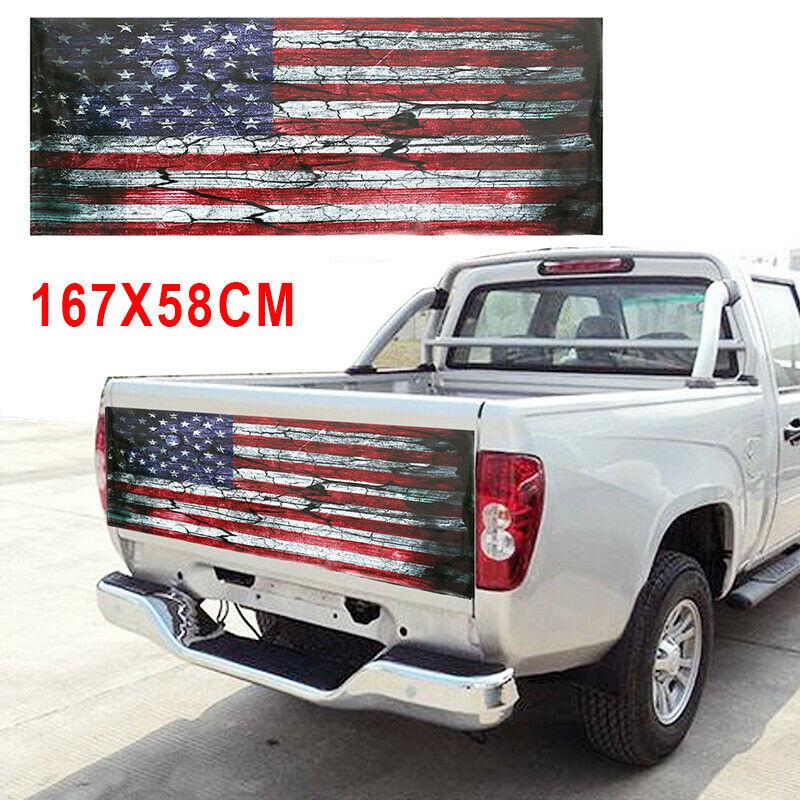 Vinyl Graphic Decal Truck American Flag Sticker For Car Tailgate Wrap Decoration
