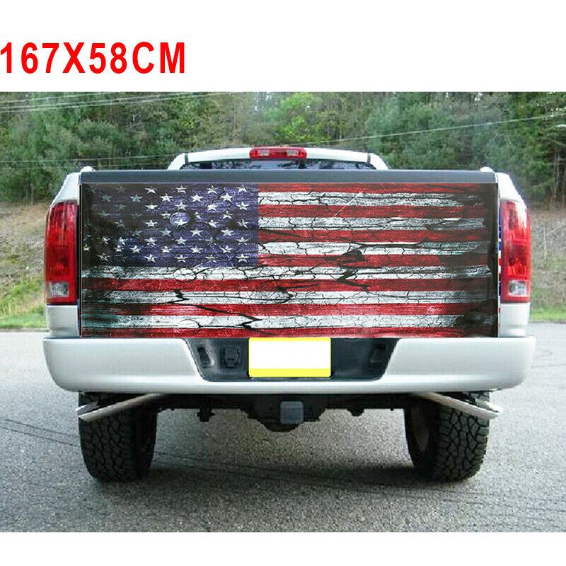Vinyl Graphic Decal Truck American Flag Sticker For Car Tailgate Wrap Decoration