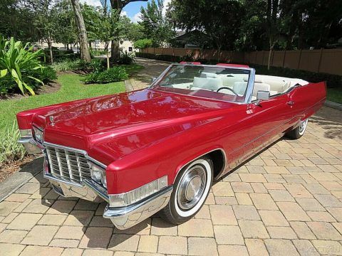1969 Cadillac Deville Convertible White Leather for sale