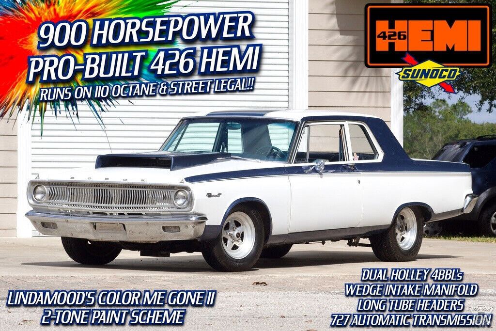 1965 Dodge Coronet Pro-Street / 900hp 426-Hemi Pro-Built Street-Legal–
