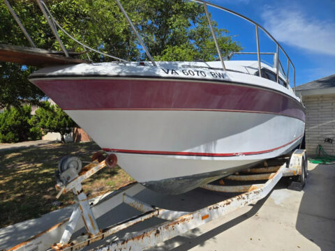 LF &#8211; 1984 Wellraft Aft 260 26&#8242; Cabin Cruiser &amp; Trailer Texas for sale