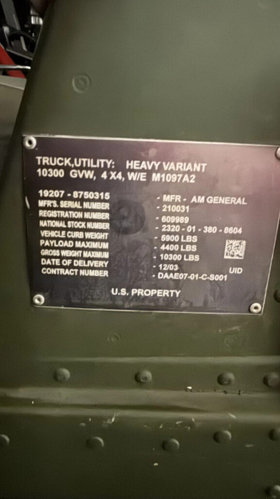 Hmmwv/ Humvee/ Hummer M1097a2